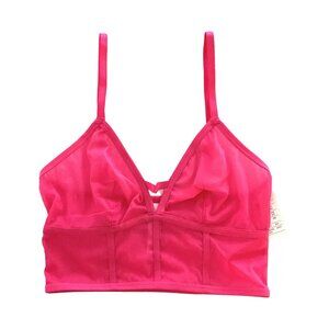 Women's Mesh Longline Bralette - Auden - Pink S